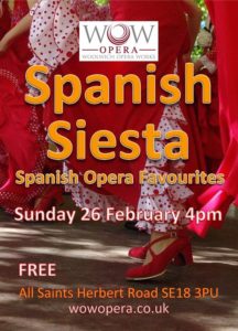 Spanish Siesta Opera Favorites at All Saints Shooters Hill