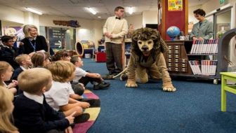 Library Lion at the Deptford Lounge