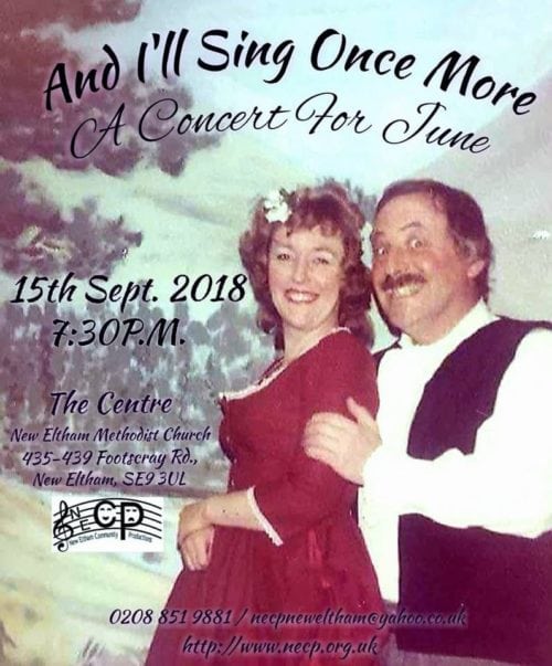 'And I'll Sing Once More' A Concert for June at New Eltham Methodist Church