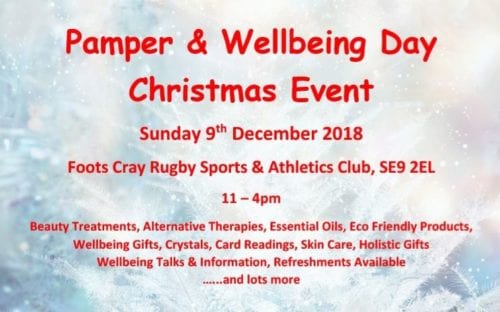 Pamper and Wellbeing Day Christmas Event at Foots Cray Rugby Club 1